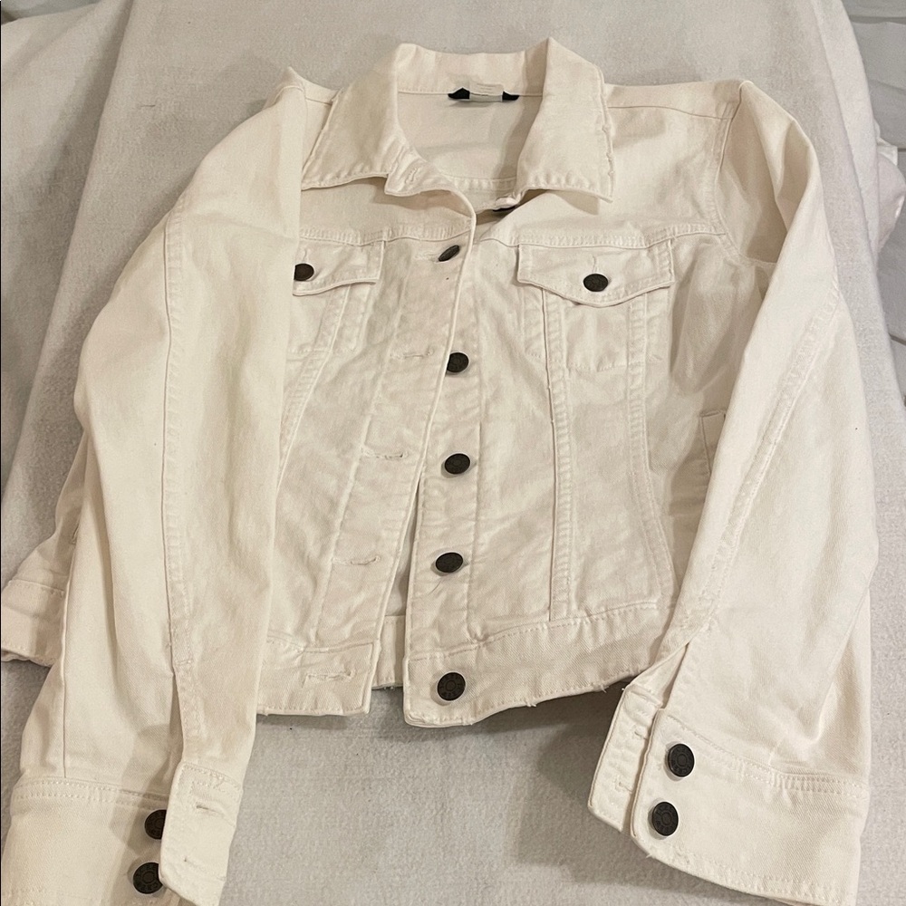 J. Crew White Denim Jean Jacket